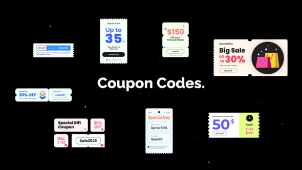 Modern Animated Discount Coupon and Promo Code Graphics, Elements ft ...