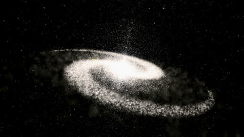 Abstract Swirling Particle Galaxy Background Animation