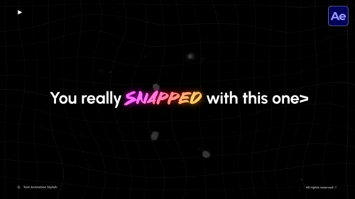 Text Animation Stylish \ AE