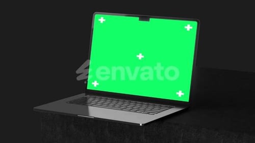 Laptop Mockup Green Screen