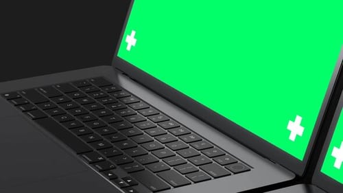 Laptop Mockup Green screen