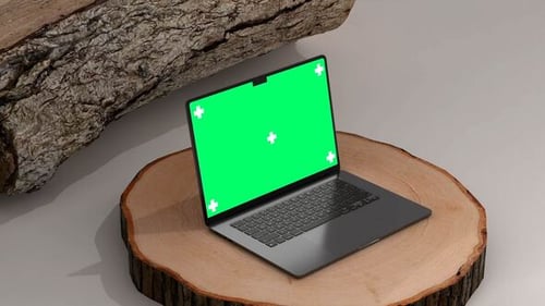 Laptop Mockup Green Screen