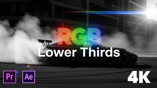 Dynamic RGB Glitch Lower Thirds and Bold Modern Titles