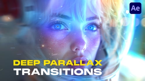 Parallax Transitions for After Effects | 30+ 4K Cinematic Effects with VHS, Particles, Light Leaks &
