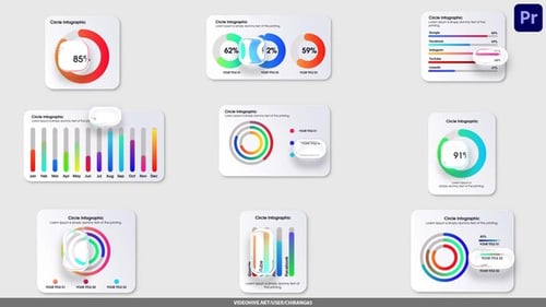 Infographics Glass Titles For Premiere Pro