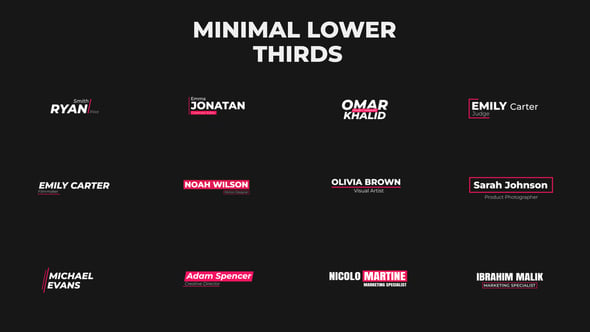 Minimal Lower Thirds, Elements ft. basic layout & clean lower - Envato