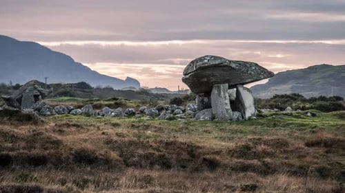 The Kilclooney Dolmen Between Ardara and Portnoo in County Donegal Ireland