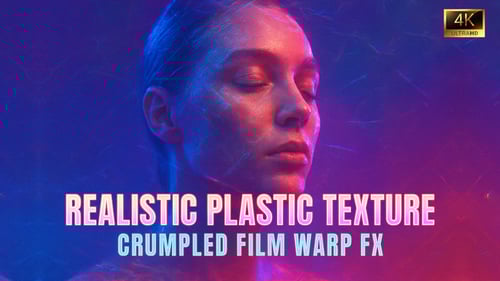 Realistic Plastic Texture Overlays Crumpled Film Warp FX For Apple Motion and Final Cut Pro