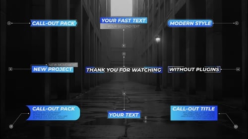 Modern Call Outs for DaVinci Resolve.
