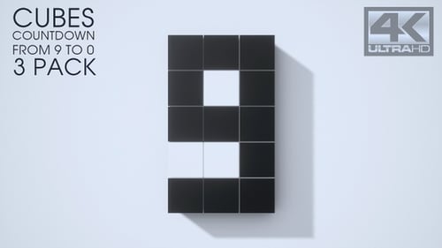 Countdown-Cubes von 9 bis 0 - 3er-Pack