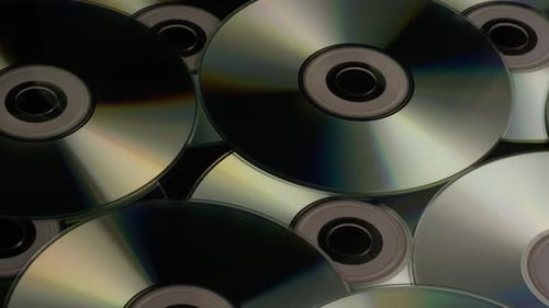 Rotierende Aufnahme von CDs - CDs