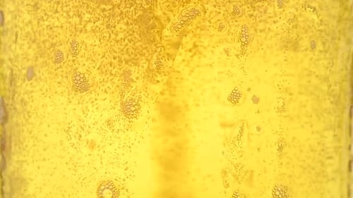 Close Up of Bubbly Beer