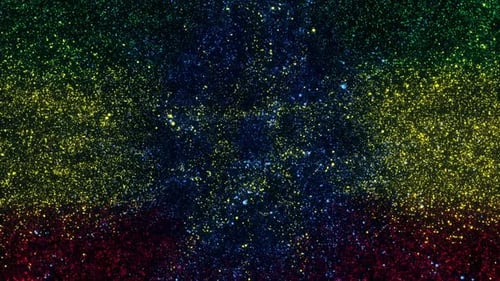 Abstract Particle Dust Rainbow Flowing Background