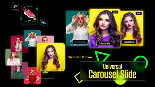 Dynamic Glowing Carousel Slideshow for Products and Profiles