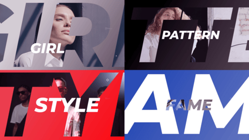 Dynamic Fashion Slideshow with Bold Kinetic Text Transitions