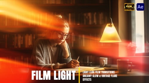 Cinematic Light Leaks Transitions – Warm Film Glow & Lens FX
