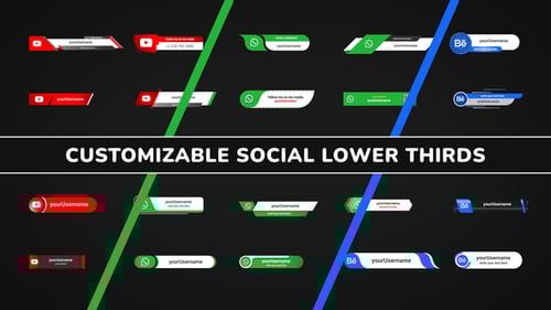 Customizable Social Lower Thirds
