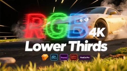 Dynamic Glitch RGB Titles and Lower Thirds Pack