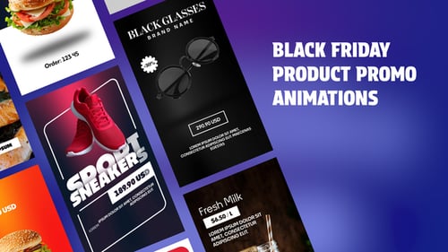 Black Friday Vertical Product Promo Animations