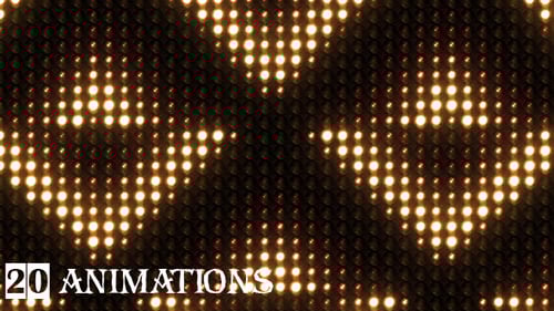 Dynamic LED Light Grid Geometric Patterns Background