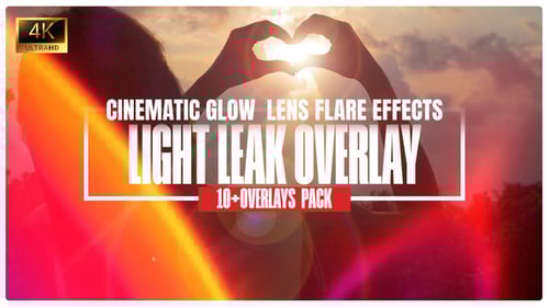 Light Leak Overlays Pack Cinematic Glow Lens Flare Effects For Apple Motion and Final Cut Pro