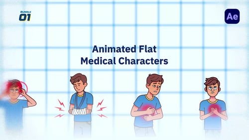2D Medical Character Explainer – Health Symptoms Animation Pack