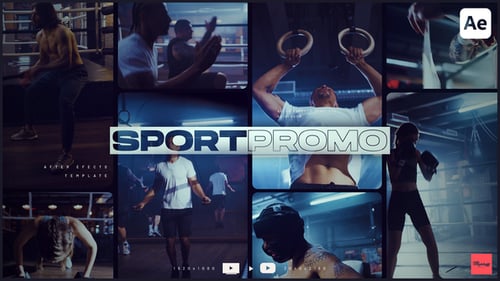 Energetic Sports Promo Video with Dynamic Text and Grid Layout