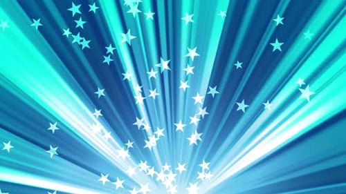 Blue Rising Stars and Rays