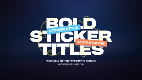 Bold Sticker Typography Titles