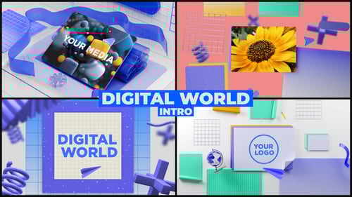 Digital World Intro | Logo Opener MOGRT