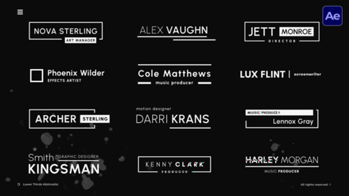 Lower Thirds Minimalist \ AE