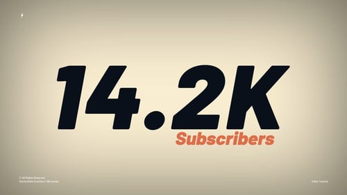 Compteurs de statistiques sociales | After Effects