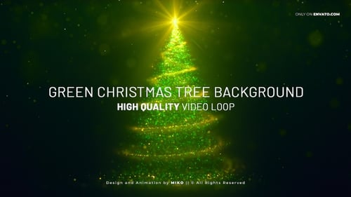 Green Christmas Tree Background