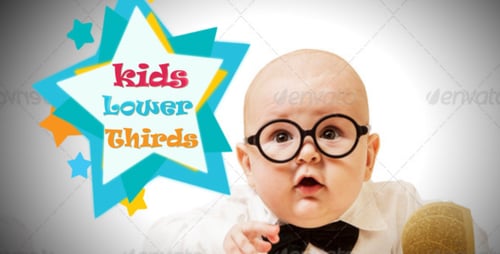 Colorful Animated Lower Thirds for Kids and Family Videos
