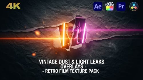 Vintage Dust & Light Leaks Overlays – Retro Film Texture Pack