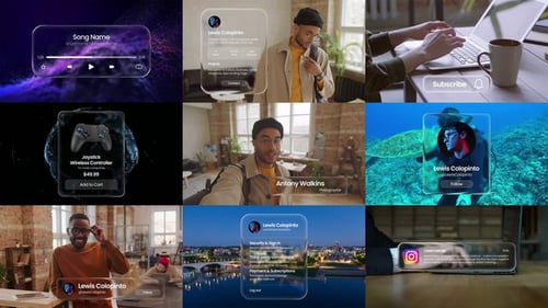Liquid Glass UI Pack MOGRT