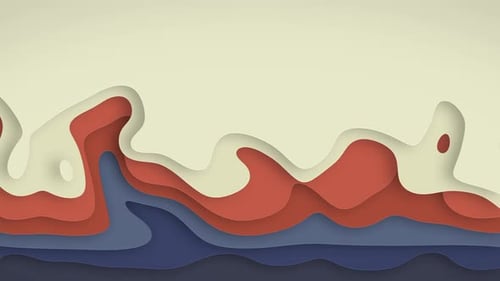 Colorful video geometric background with seamless loop motion wavy elements