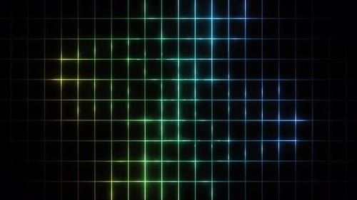 Colorful Neon Grid Loop Background Animation