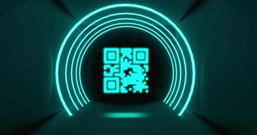 Flackernder weißer QR-Code
