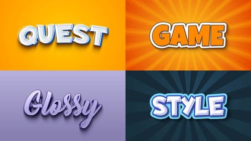 Dynamic Text Effects Pack with Glossy and Cartoon Styles