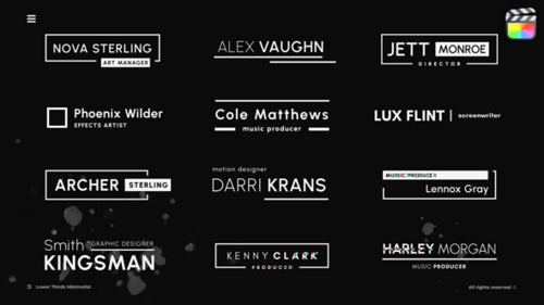 Lower Thirds Minimalist \ FCPX