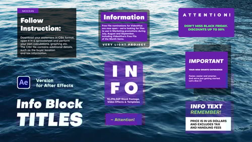 Clean Minimal Info Block Titles for Modern Presentations