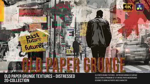 Old Paper Grunge Textures – Distressed Wrinkled Surface Collection For DR