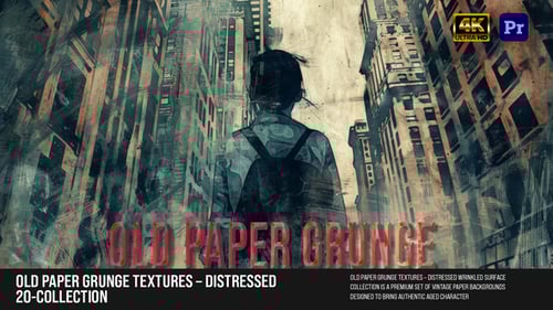 Old Paper Grunge Textures – Distressed Wrinkled Surface Collection For Premiere Pro