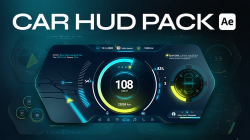 Car HUD Cluster For After Effects