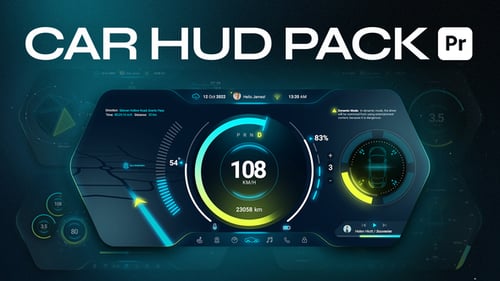 Car HUD Cluster For Premiere Pro