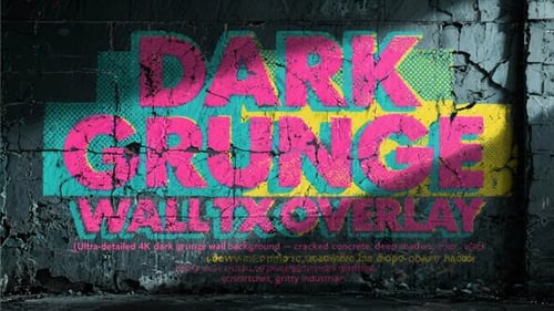 Dark Grunge Wall Textures Overlay Pack MOGRT