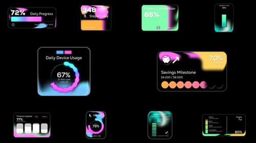 Fortschrittsanzeige aus Glas