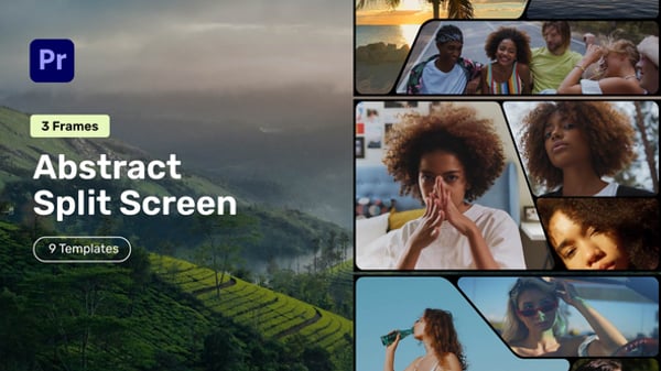 Dynamic Split Screen Frames with Modern Abstract Transitions, Video ...