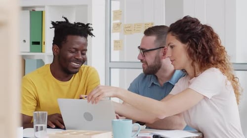 Businesspeople Chatting in Office